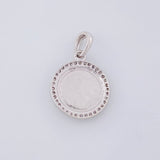 Dije Medalla Virgen del Carmen 2.2g / 2cm Oro Blanco 18K
