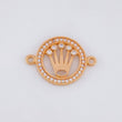 Herraje Circulo Corona 1.95g / 2.2cm Oro Rosa 18K