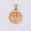 Dije Circulo Corona 2.25g / 2.4cm Oro Rosa 18K