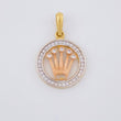 Dije Circulo Corona 2g / 2.4cm Tres Oros 18K