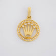 Dije Circulo Corona 2.15g / 2.4cm Oro Amarillo 18K