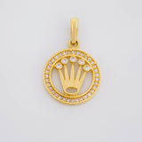 Dije Circulo Corona 2.05g / 2.4cm Oro Amarillo 18K