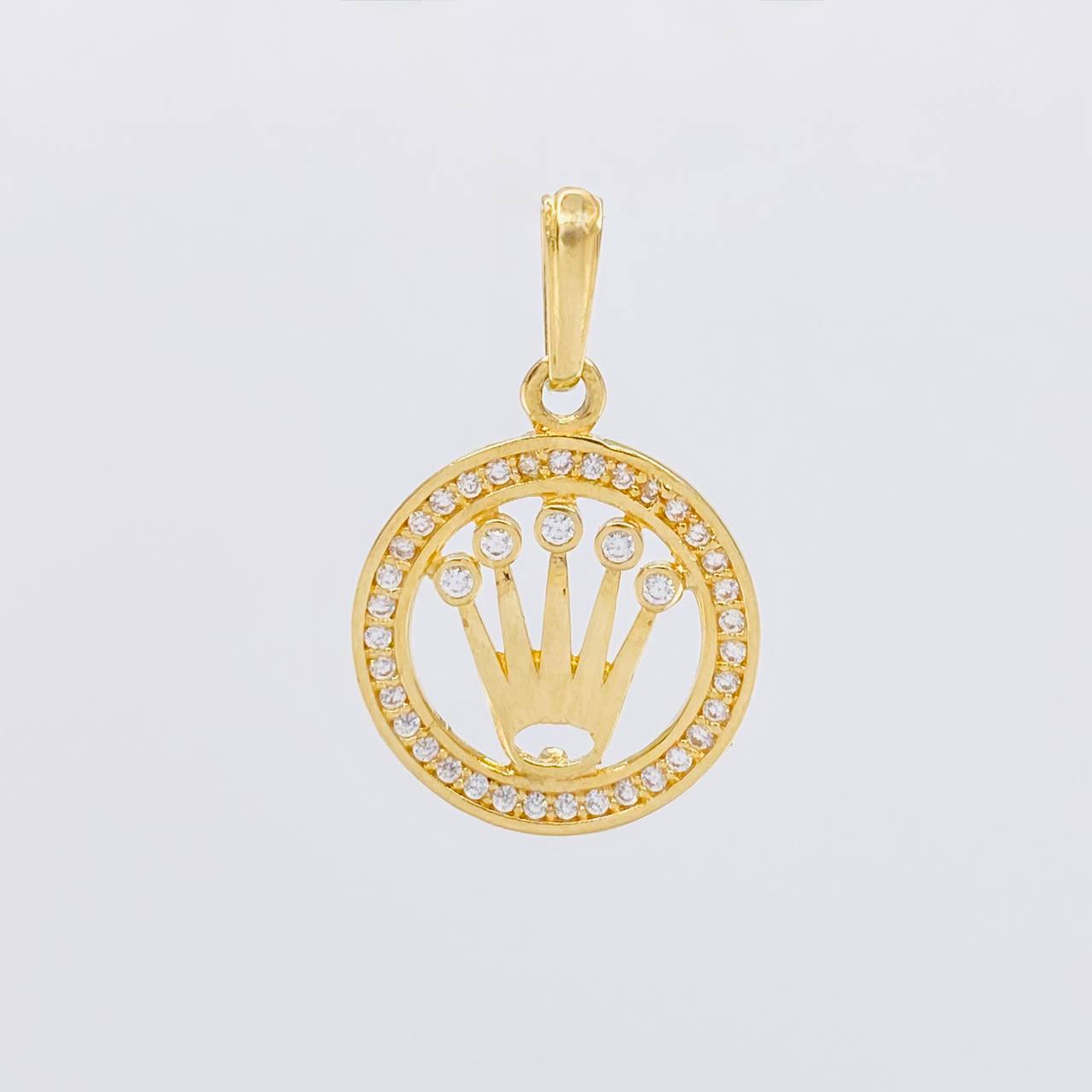 Dije Circulo Corona 2.05g / 2.4cm Oro Amarillo 18K