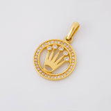 Dije Circulo Corona 2.05g / 2.4cm Oro Amarillo 18K