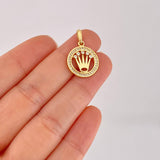 Dije Circulo Corona 2.15g / 2.4cm Oro Amarillo 18K