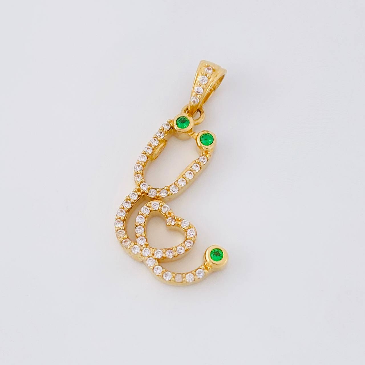 Dije Estetoscopio Tupido 2.4g / 2.4cm Oro Amarillo 18K