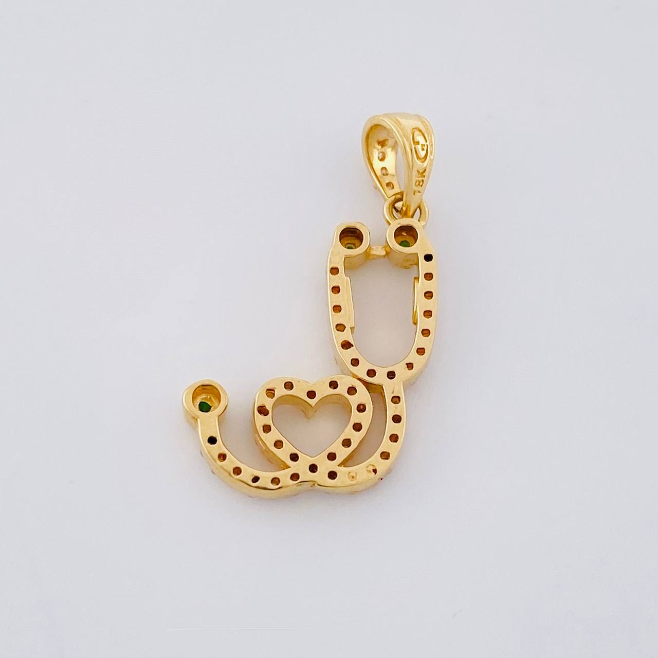 Dije Estetoscopio Tupido 2.4g / 2.4cm Oro Amarillo 18K