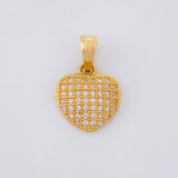 Dije Corazón Tupido 1.4g / 1.7cm Oro Amarillo 18K