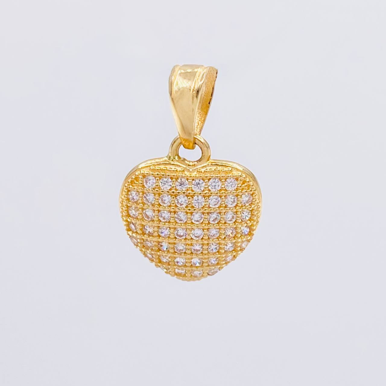 Dije Corazón Tupido 1.4g / 1.7cm Oro Amarillo 18K