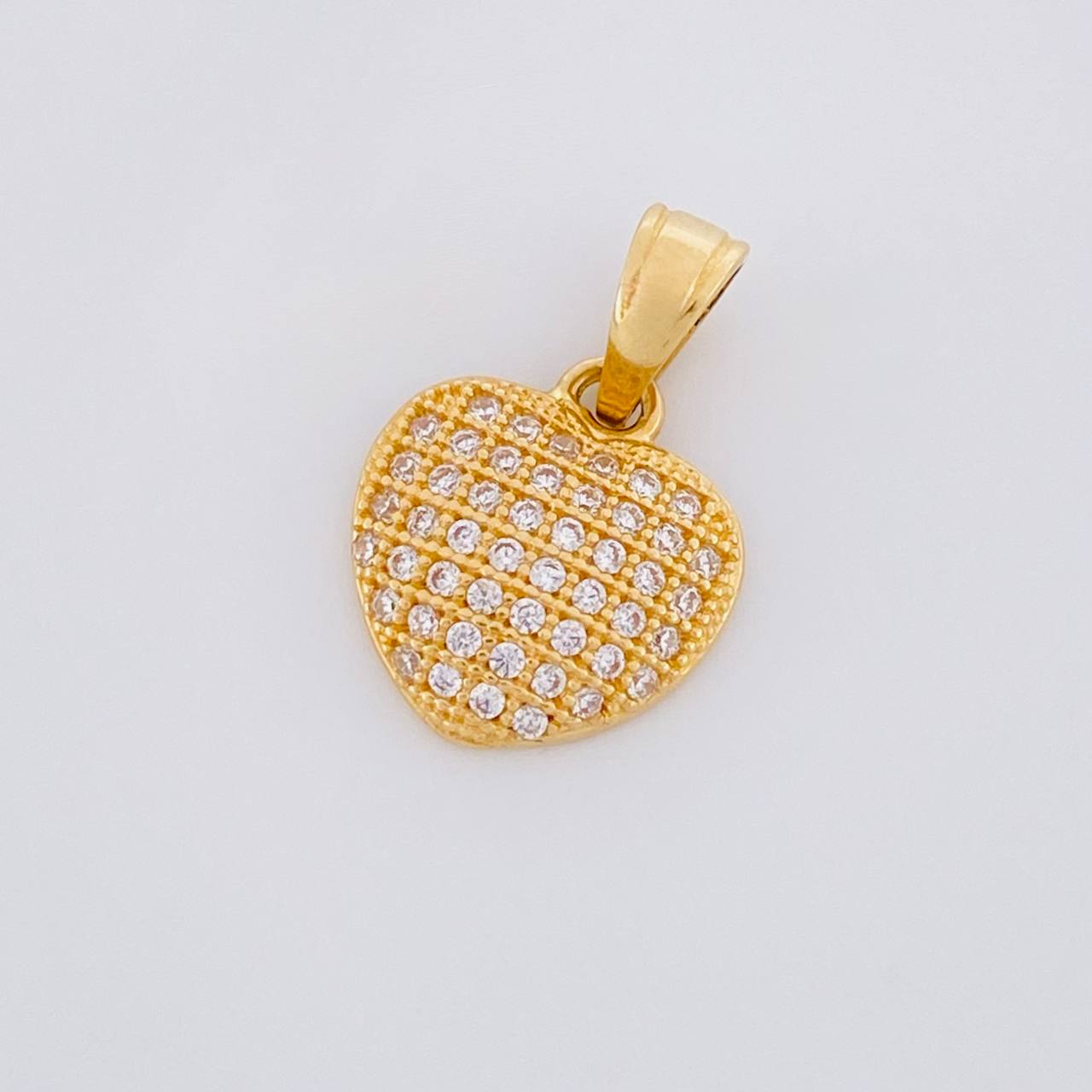 Dije Corazón Tupido 1.4g / 1.7cm Oro Amarillo 18K