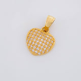 Dije Corazón Tupido 1.4g / 1.7cm Oro Amarillo 18K