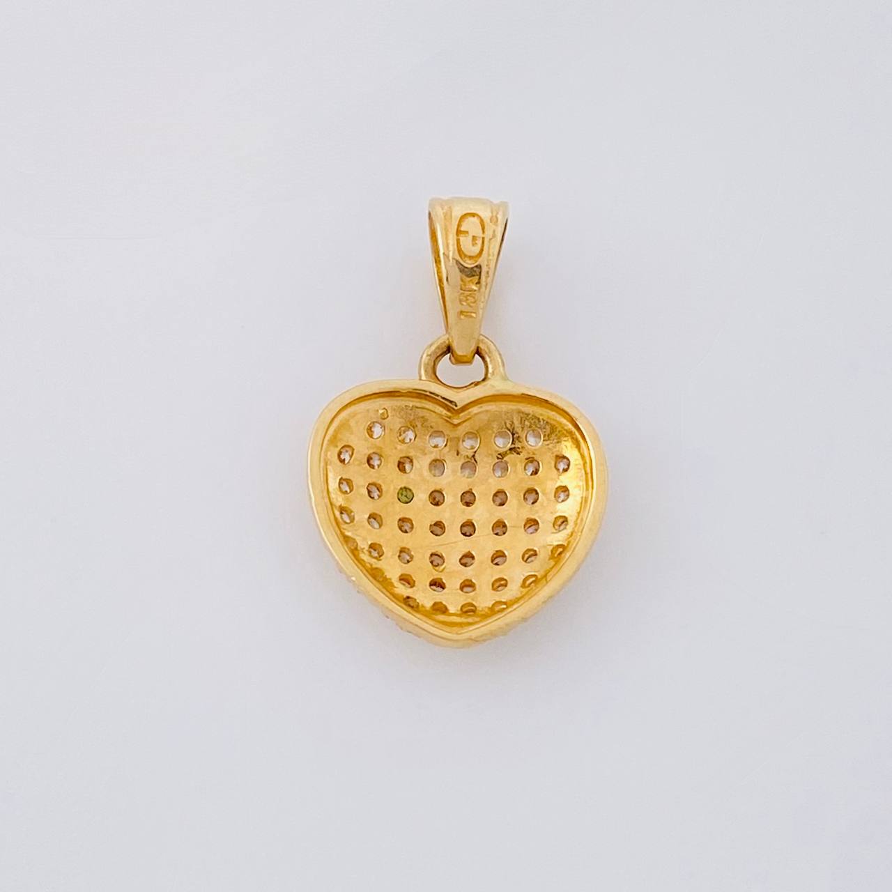 Dije Corazón Tupido 1.4g / 1.7cm Oro Amarillo 18K