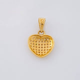 Dije Corazón Tupido 1.4g / 1.7cm Oro Amarillo 18K