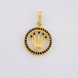 Dije Circulo Corona 2g / 2.4cm Oro Amarillo 18K