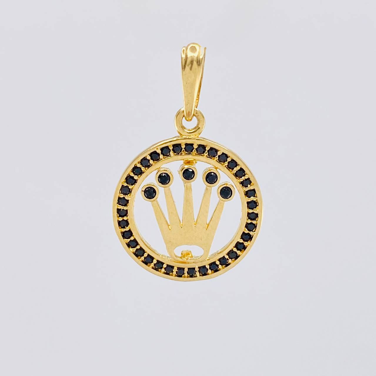 Dije Circulo Corona 2g / 2.4cm Oro Amarillo 18K