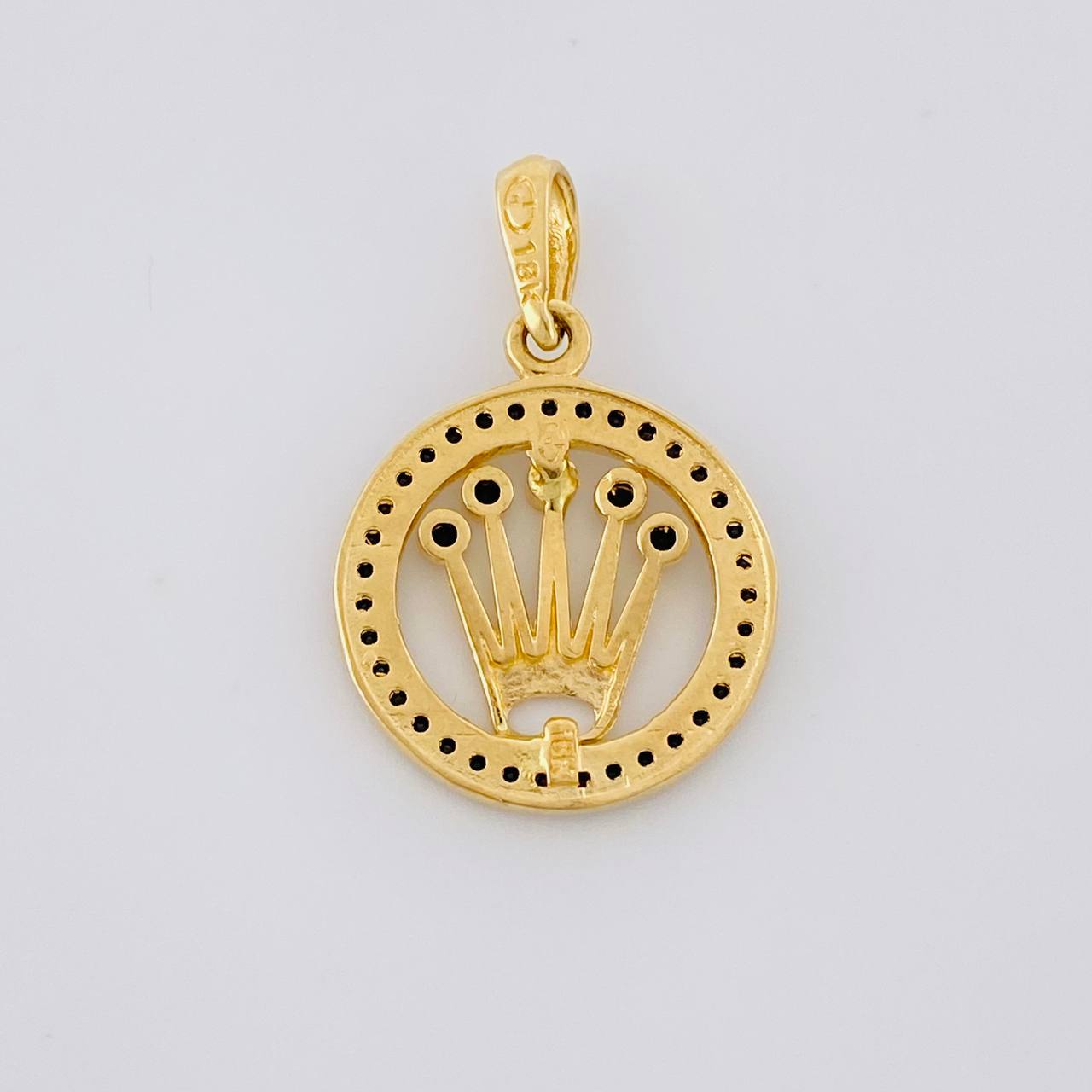 Dije Circulo Corona 2g / 2.4cm Oro Amarillo 18K