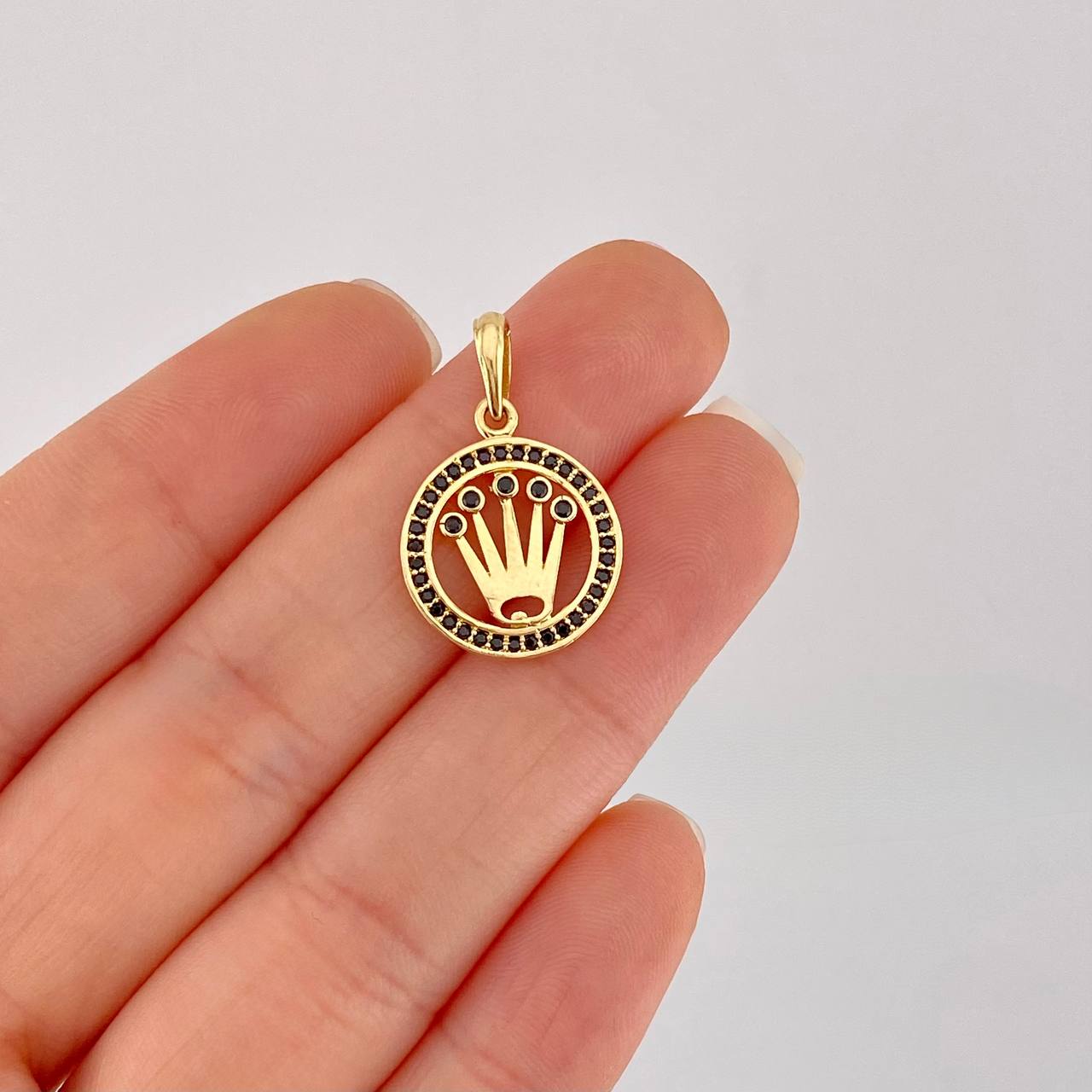 Dije Circulo Corona 2g / 2.4cm Oro Amarillo 18K