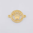 Herraje Circulo Corona 2.05g / 2.2cm Oro Amarillo 18K