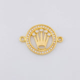Herraje Circulo Corona 2g / 2.2cm Oro Amarillo 18K