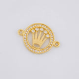 Herraje Circulo Corona 2.05g / 2.2cm Oro Amarillo 18K
