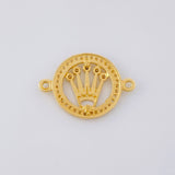 Herraje Circulo Corona 2.05g / 2.2cm Oro Amarillo 18K