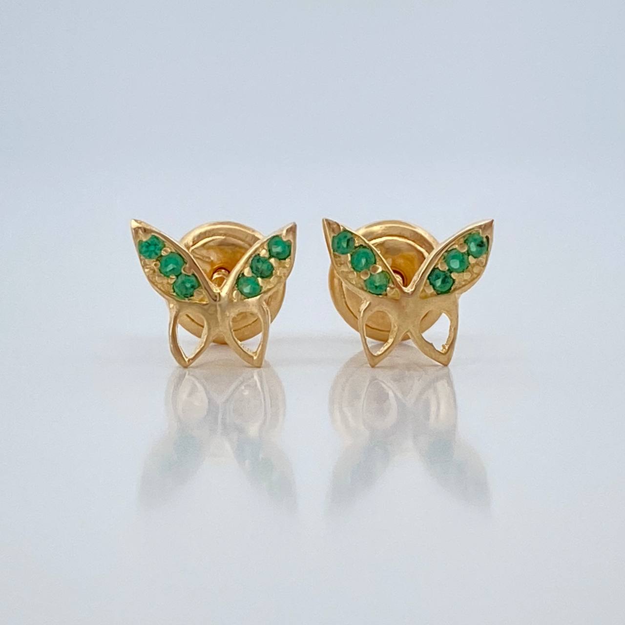 Topos Silueta Mariposa 0.7gr / 6.53mm Oro Amarillo 18K %