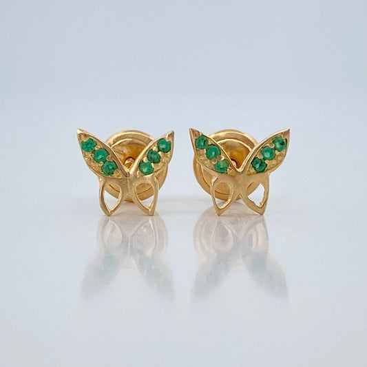 Topos Silueta Mariposa 0.7gr / 6.53mm Oro Amarillo 18K %
