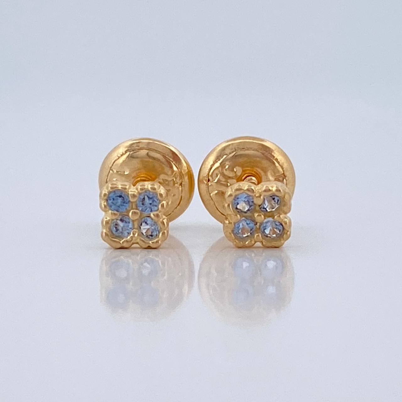 Topos Mini Trebol 0.6gr / 3.8mm Oro Amarillo 18K %