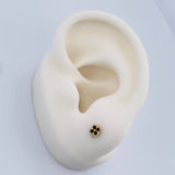 Topos Mini Trebol 0.65gr / 3.8mm Oro Amarillo 18K %