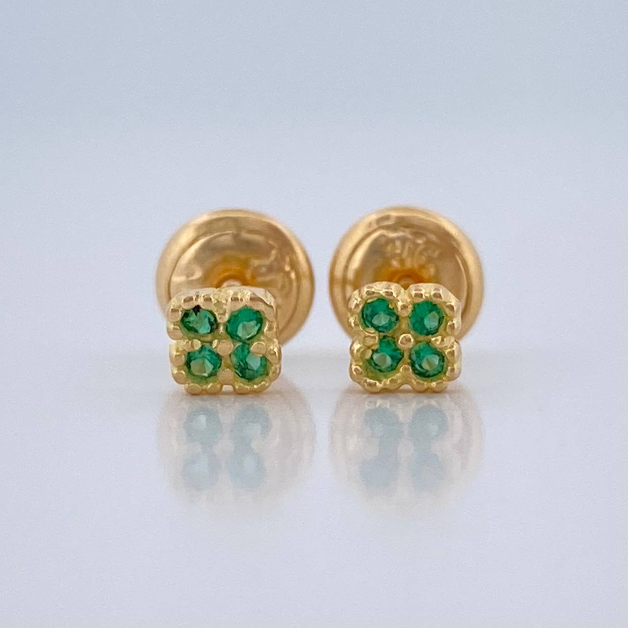 Topos Mini Trebol 0.65gr / 3.8mm Oro Amarillo 18K %