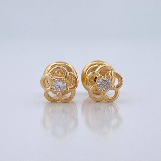 Topos Flor 0.8gr / 5.8mm Oro Amarillo 18K %