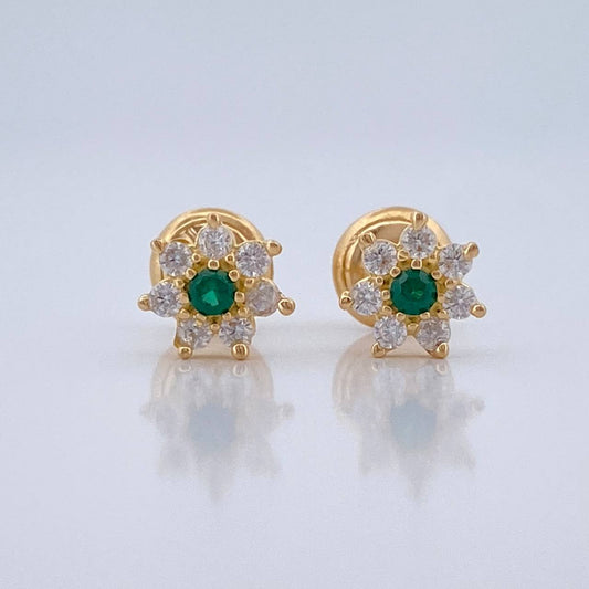 Topos Flor Petalos 0.85gr / 6.33mm Oro Amarillo 18K %