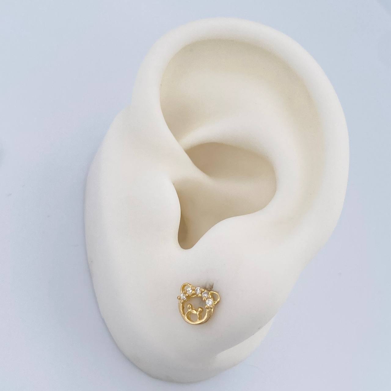 Topos Rostro Oso 0.85gr / 5.85mm Oro Amarillo 18K %