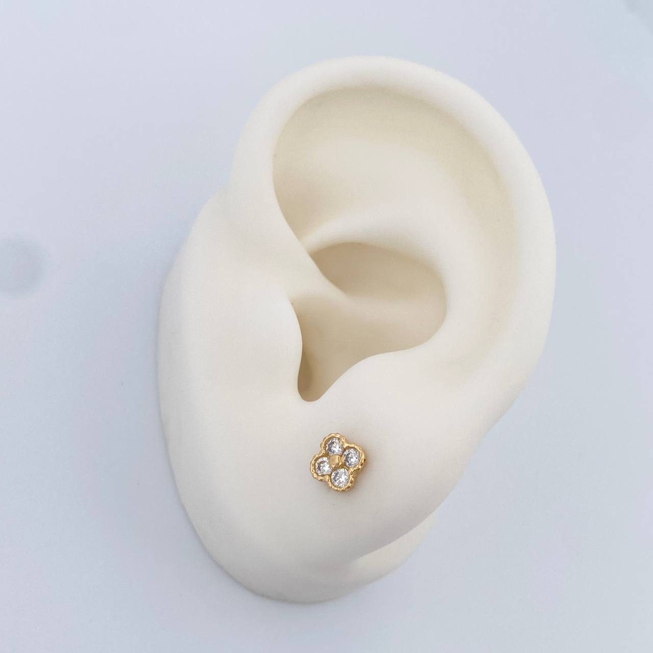 Topos Trebol 1.1gr / 5.15mm Oro Amarillo 18K %