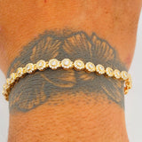 Pulso Tennis 8.6gr / 17.9cm / 4.01mm Oro Amarillo 18K &