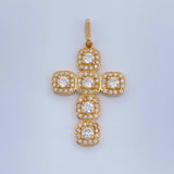 Dije Cruz Tupida 3.8gr / 3.4cm / Oro Amarillo 18K