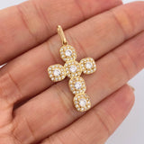 Dije Cruz Tupida 3.8gr / 3.4cm / Oro Amarillo 18K