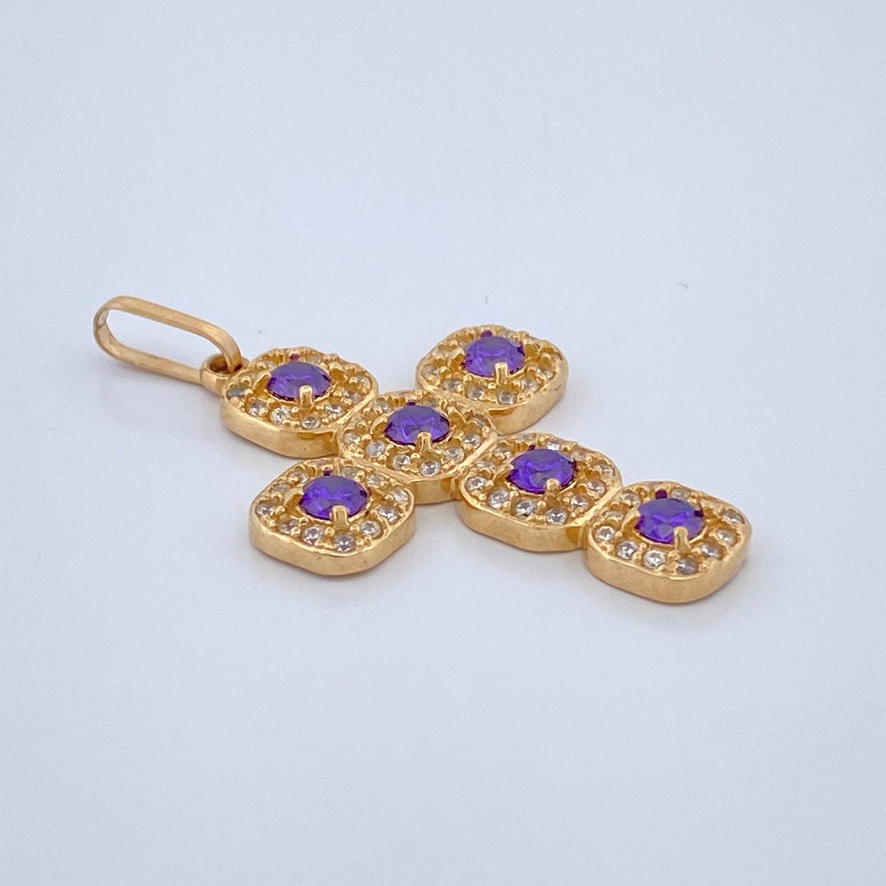Dije Cruz Tupida 3.75gr / 3.5cm / Oro Amarillo 18K &