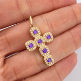 Dije Cruz Tupida 3.75gr / 3.5cm / Oro Amarillo 18K &