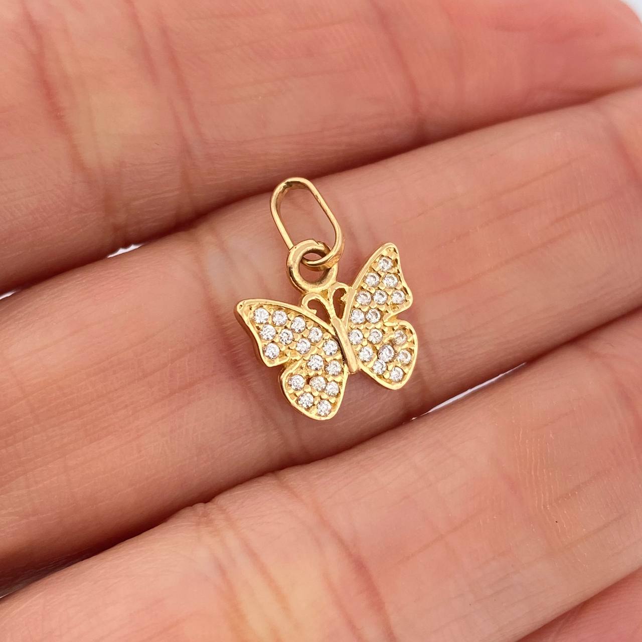 Dije Mariposa 0.9gr / 1.6cm / Oro Amarillo 18K &