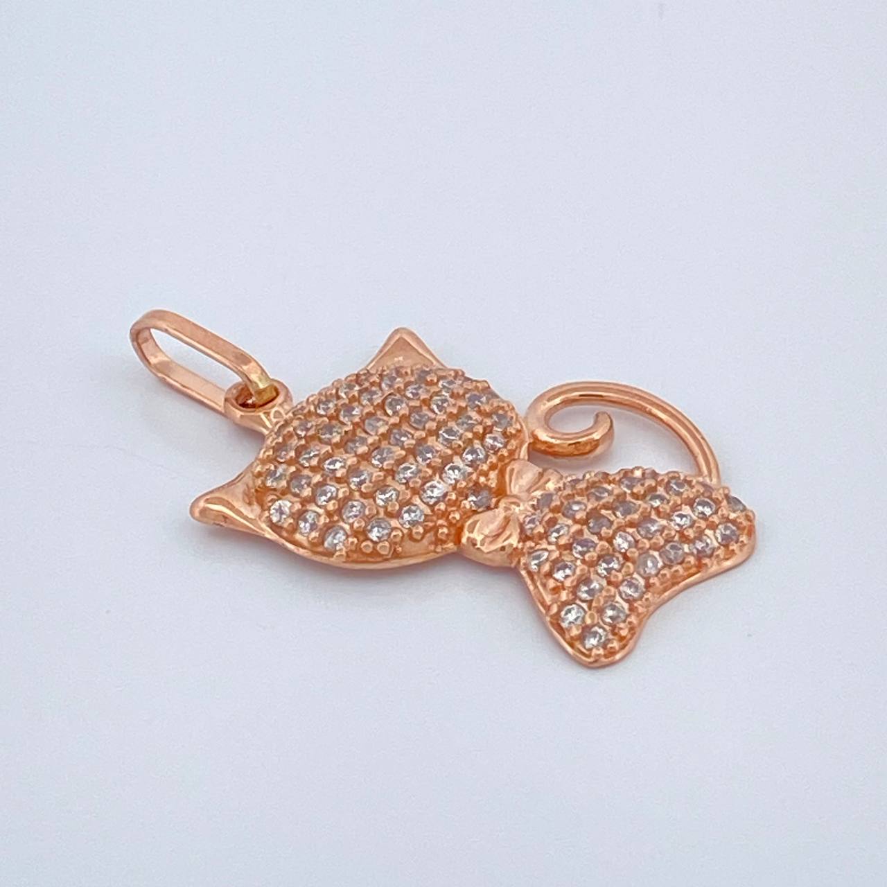 Dije Gato 2.3gr / 2.8cm / Oro Rosa 18K &
