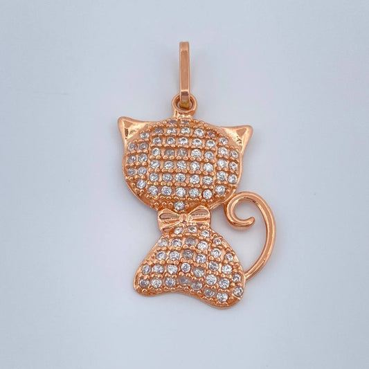 Dije Gato 2.3gr / 2.8cm / Oro Rosa 18K &