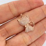 Dije Gato 2.3gr / 2.8cm / Oro Rosa 18K &