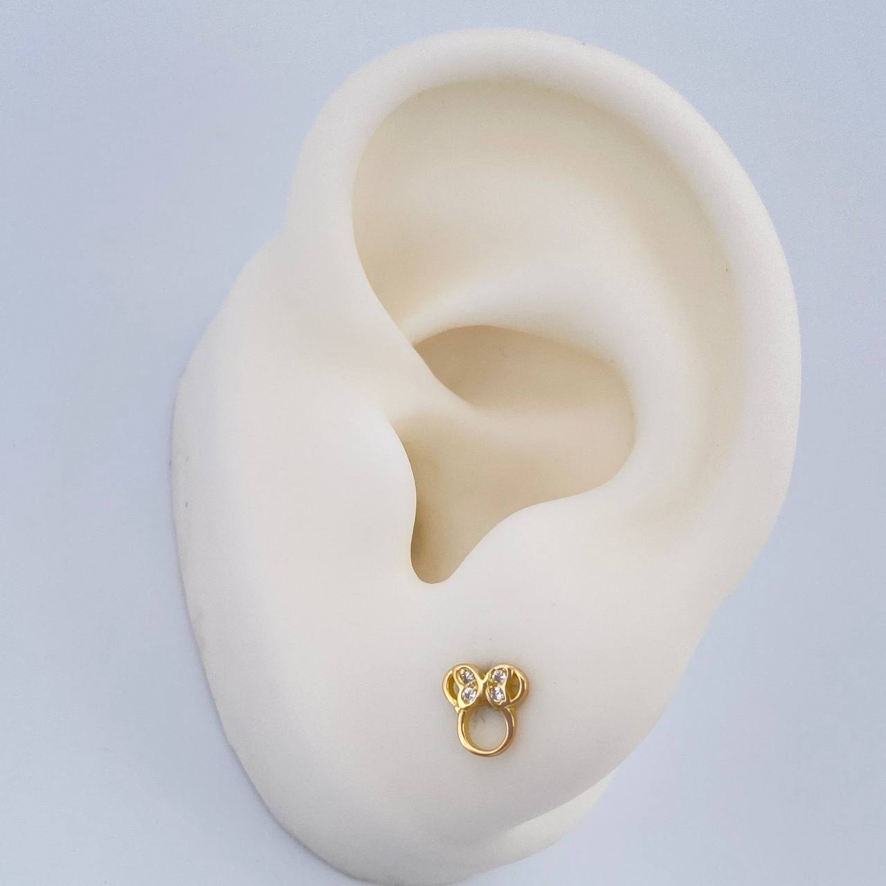 Topos Silueta Raton 0.8gr / 6.15mm Oro Amarillo 18K %