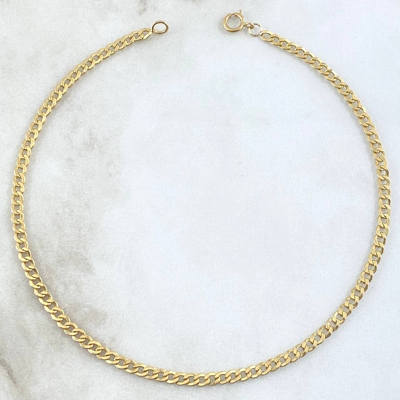 Tobillera Cubana 2.45gr / 26cm / 2.9mm Oro Amarillo +1 18K