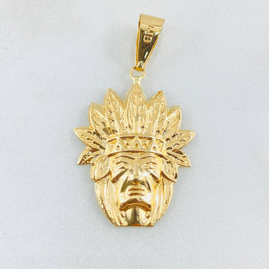 Dije Indio 2.2gr / 3.7cm / Oro Amarillo 18K