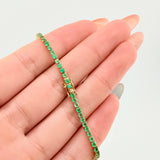 Pulso Tennis Esmeraldas 2.5 Qts 5.2gr / 18.5cm / Oro Amarillo 18K ©