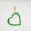 Dije Corazon Silueta Esmeraldas 56 pts 1.7gr / 2.5cm / Oro Amarillo 18K ©