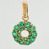 Dije Aro Tupido Esmeraldas 45pts 1.45gr / 1.9cm / Oro Amarillo 18K ©