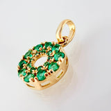 Dije Aro Tupido Esmeraldas 45pts 1.45gr / 1.9cm / Oro Amarillo 18K ©